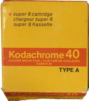 Expired Kodachrome 40 Super 8 cartridge
