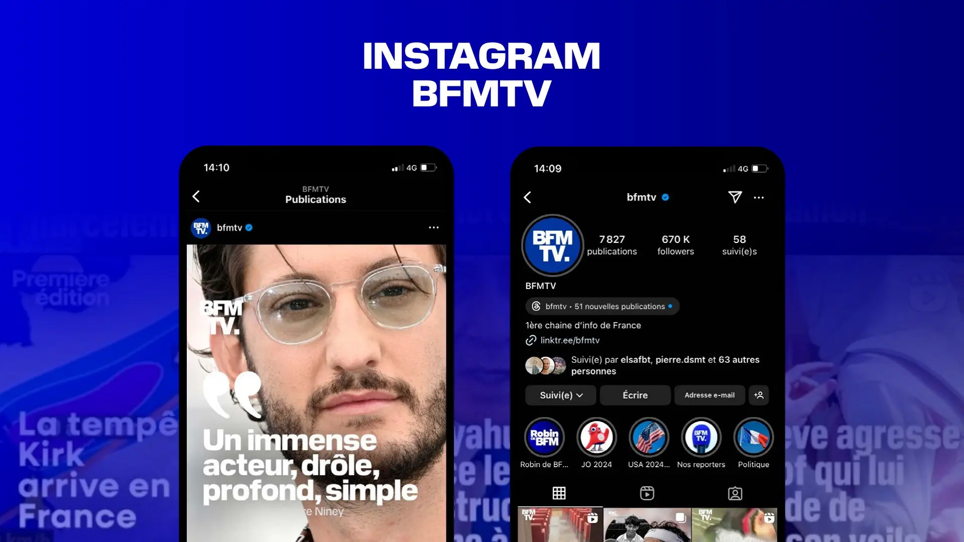 BFMTV Instagram art direction