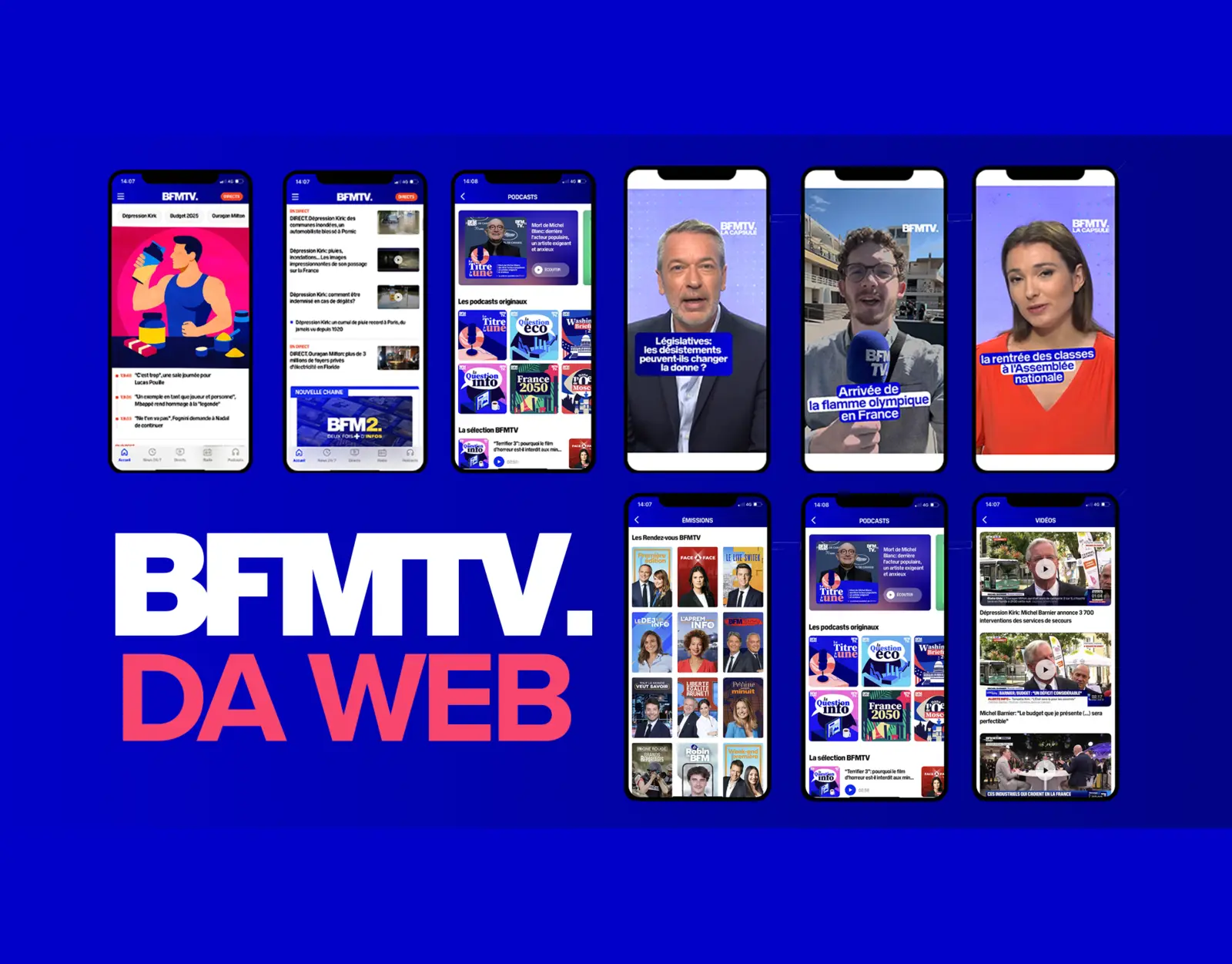 BFMTV web art direction across mobile, social and publishing formats