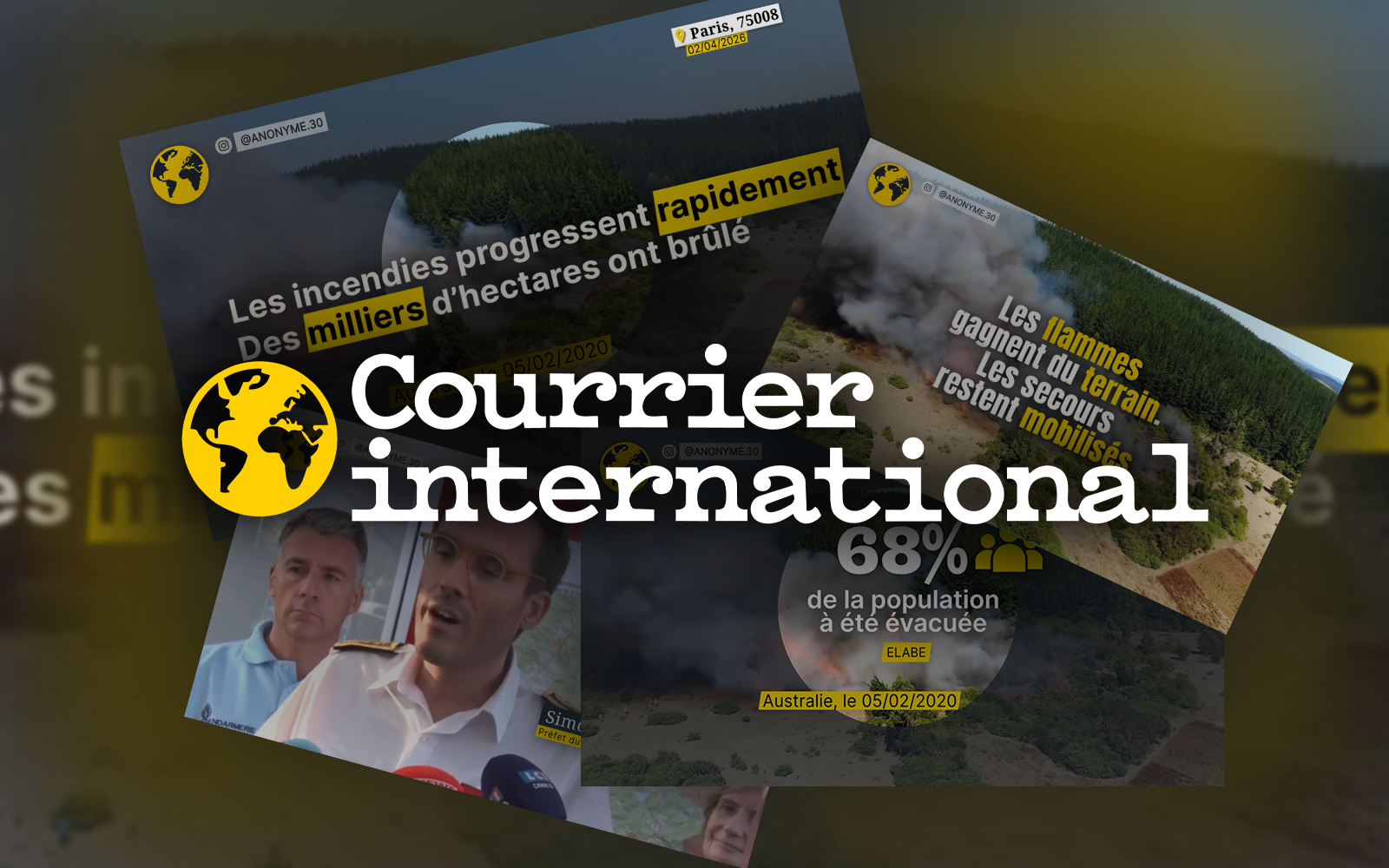 Courrier International editorial video system cover